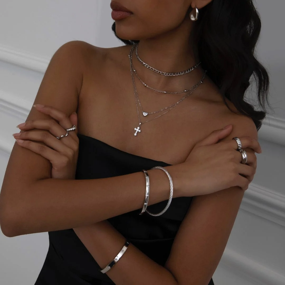 Dainty Heart Initial Necklace - Image 11