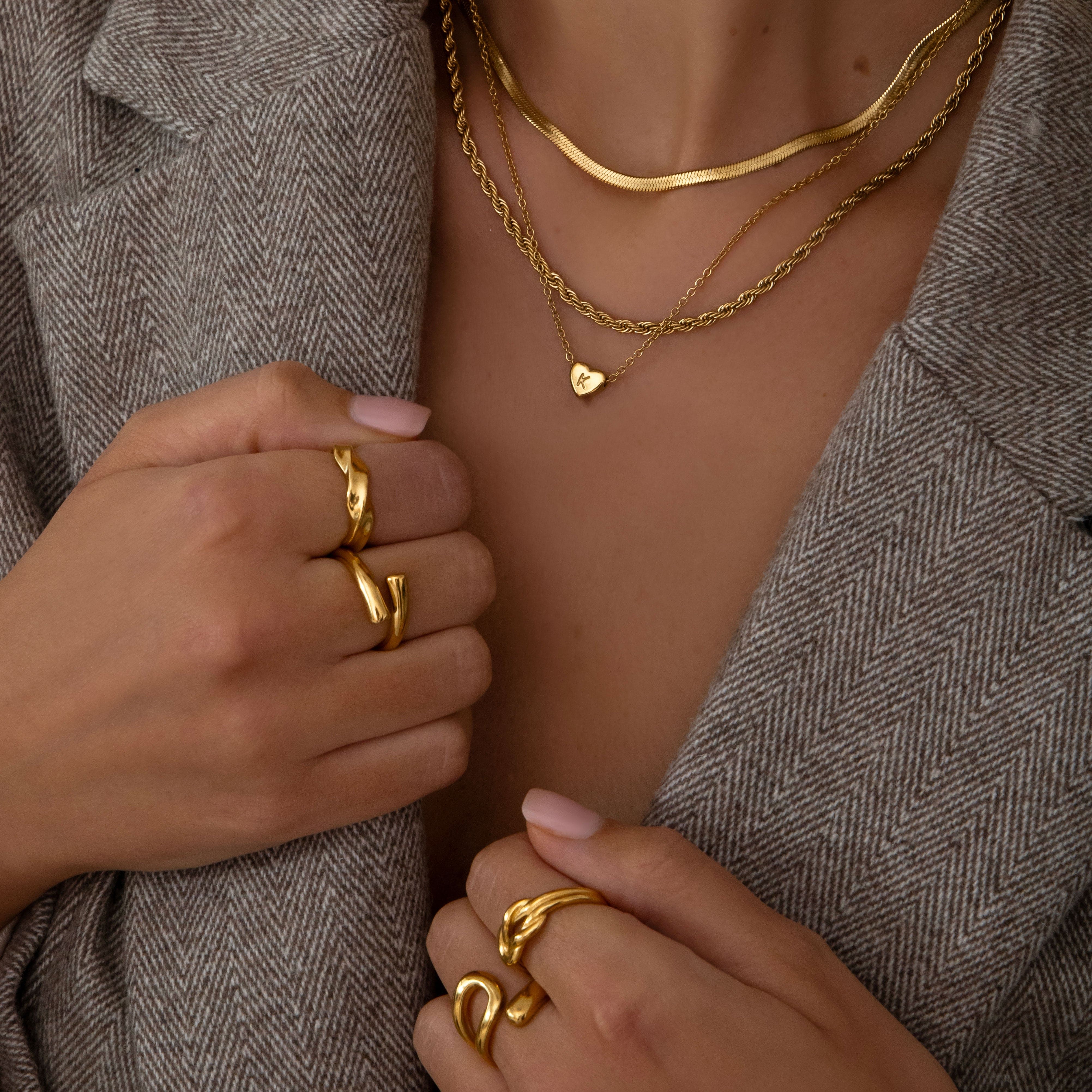 Dainty Heart Initial Necklace - Image 6