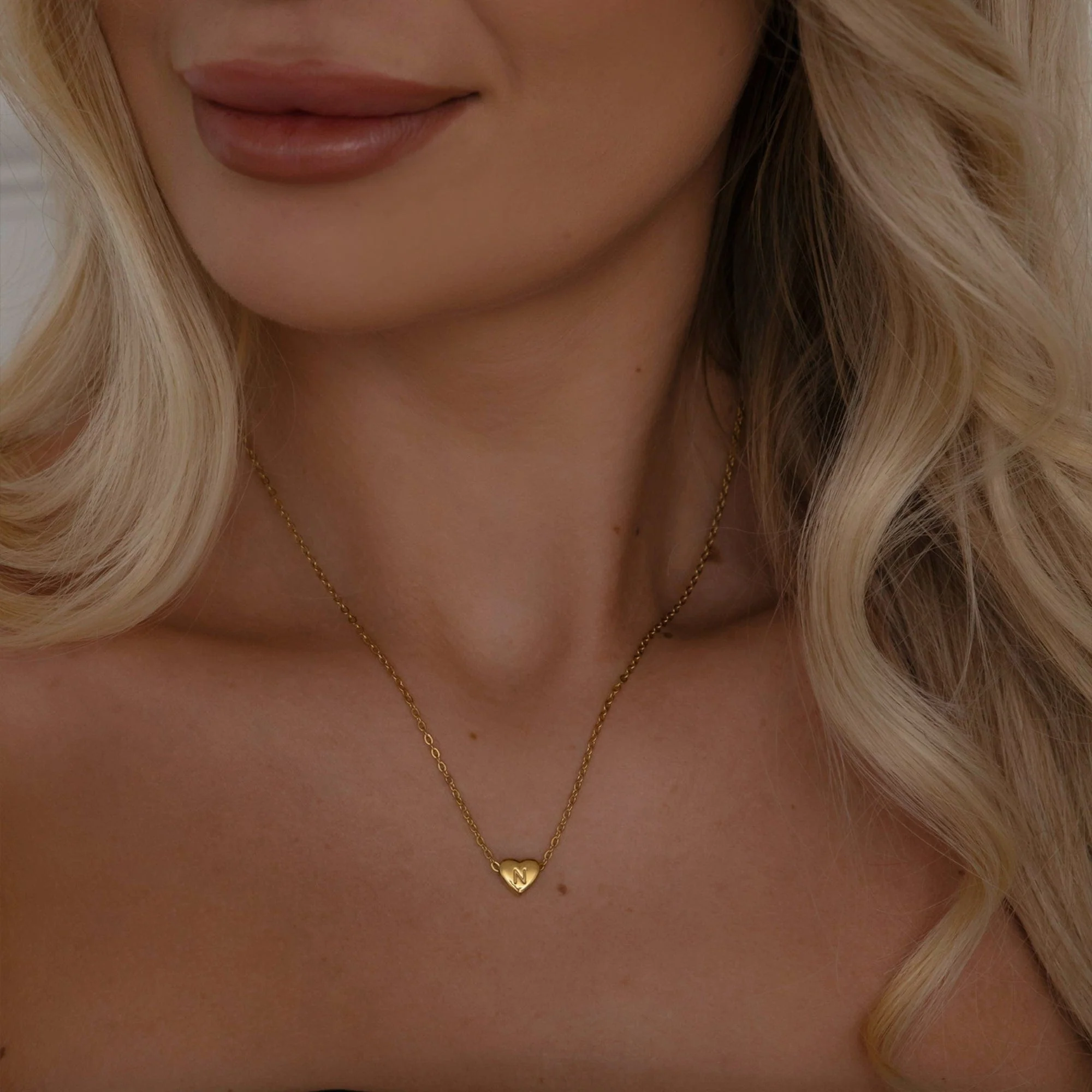 Dainty Heart Initial Necklace - Image 7