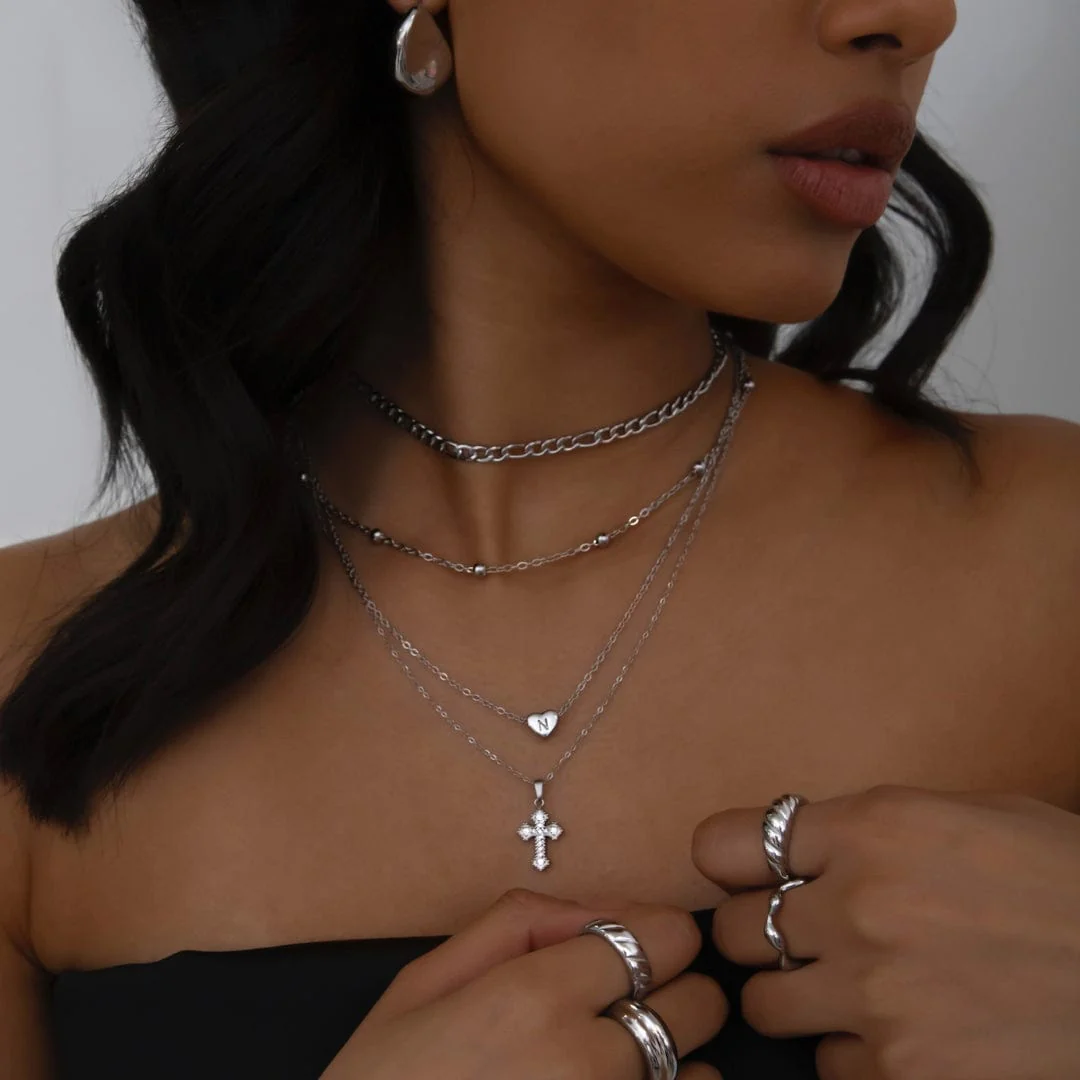Dainty Heart Initial Necklace - Image 8