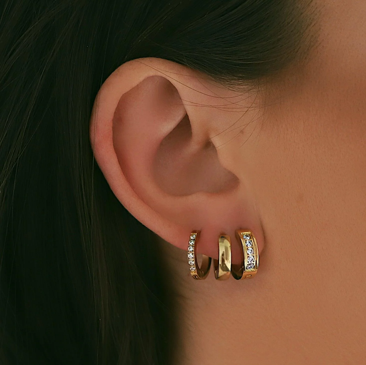 Lexi Huggie Hoop Earrings - Image 3