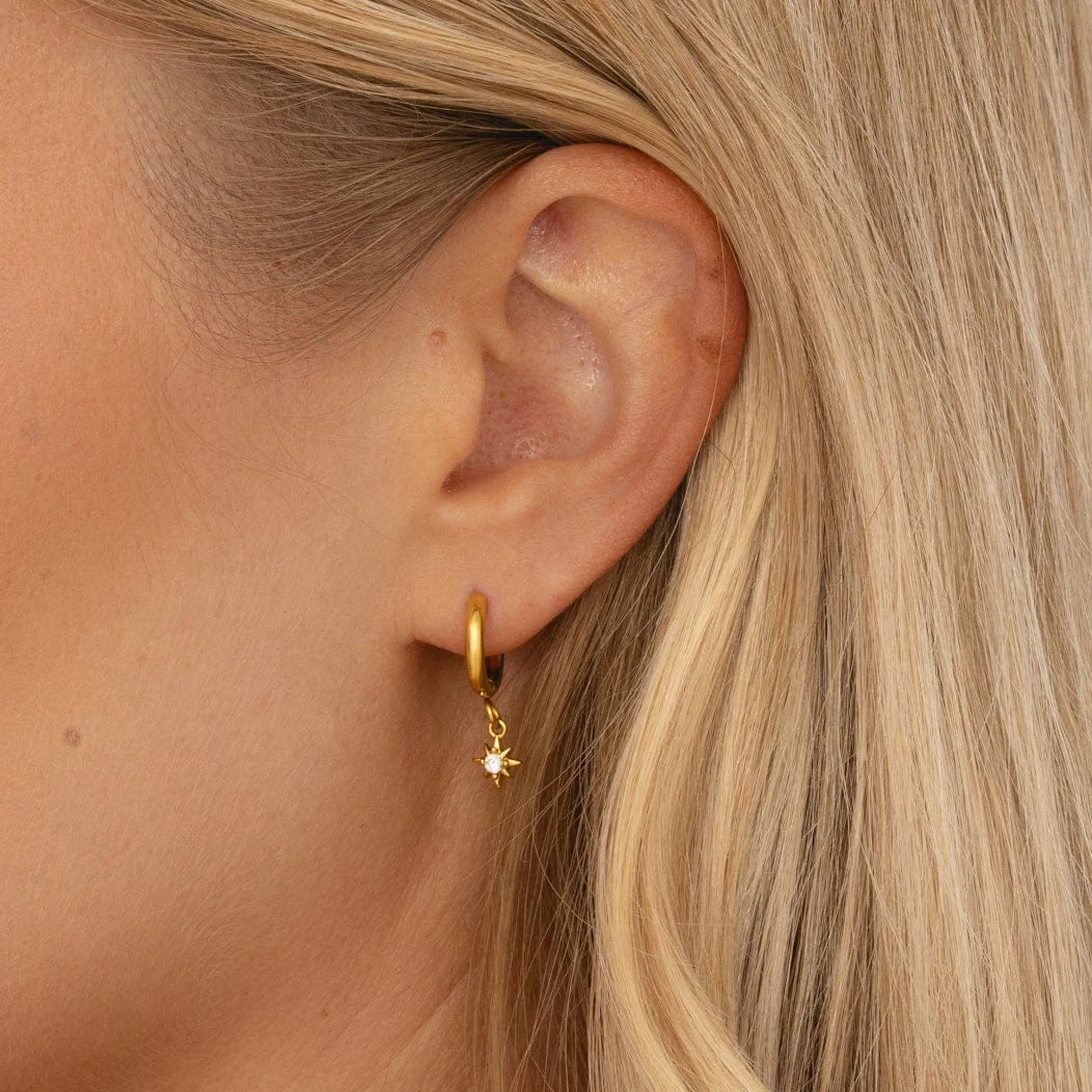 Radiance Star Hoop Earrings - Image 3