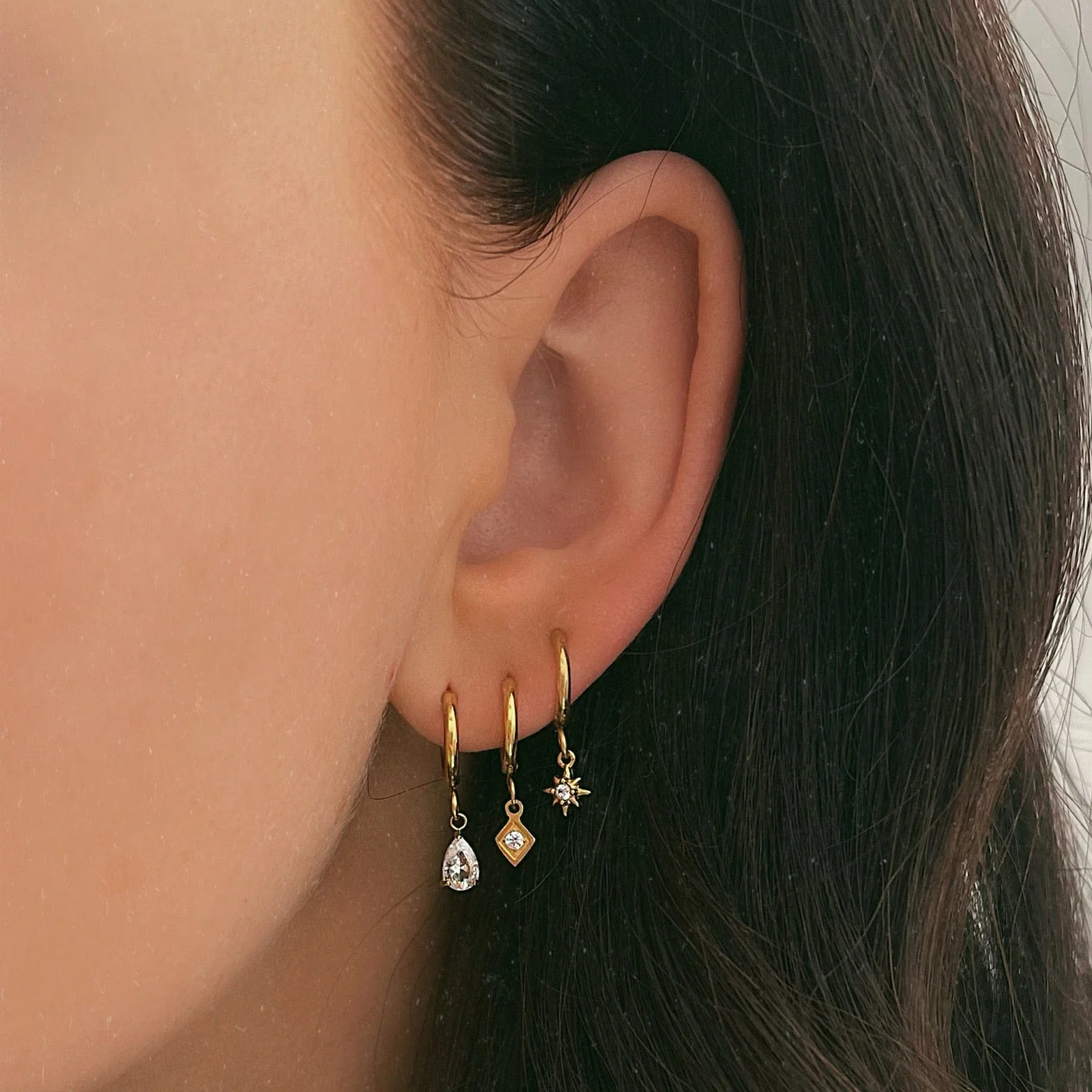 Radiance Star Hoop Earrings - Image 5