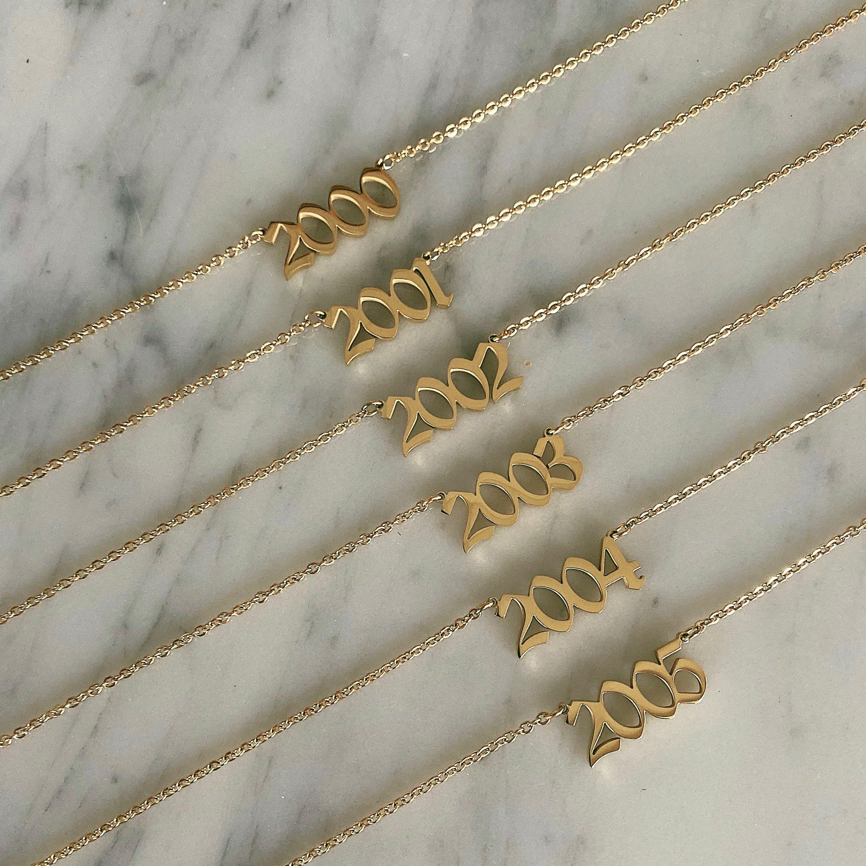 Script Year Choker Necklace - Image 14