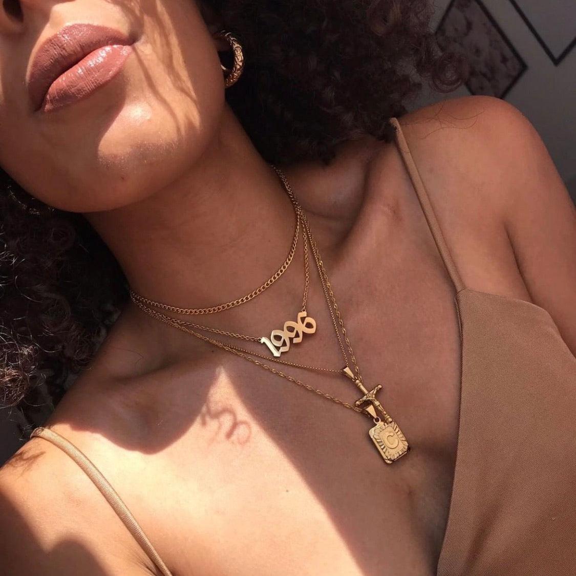 Script Year Choker Necklace - Image 17