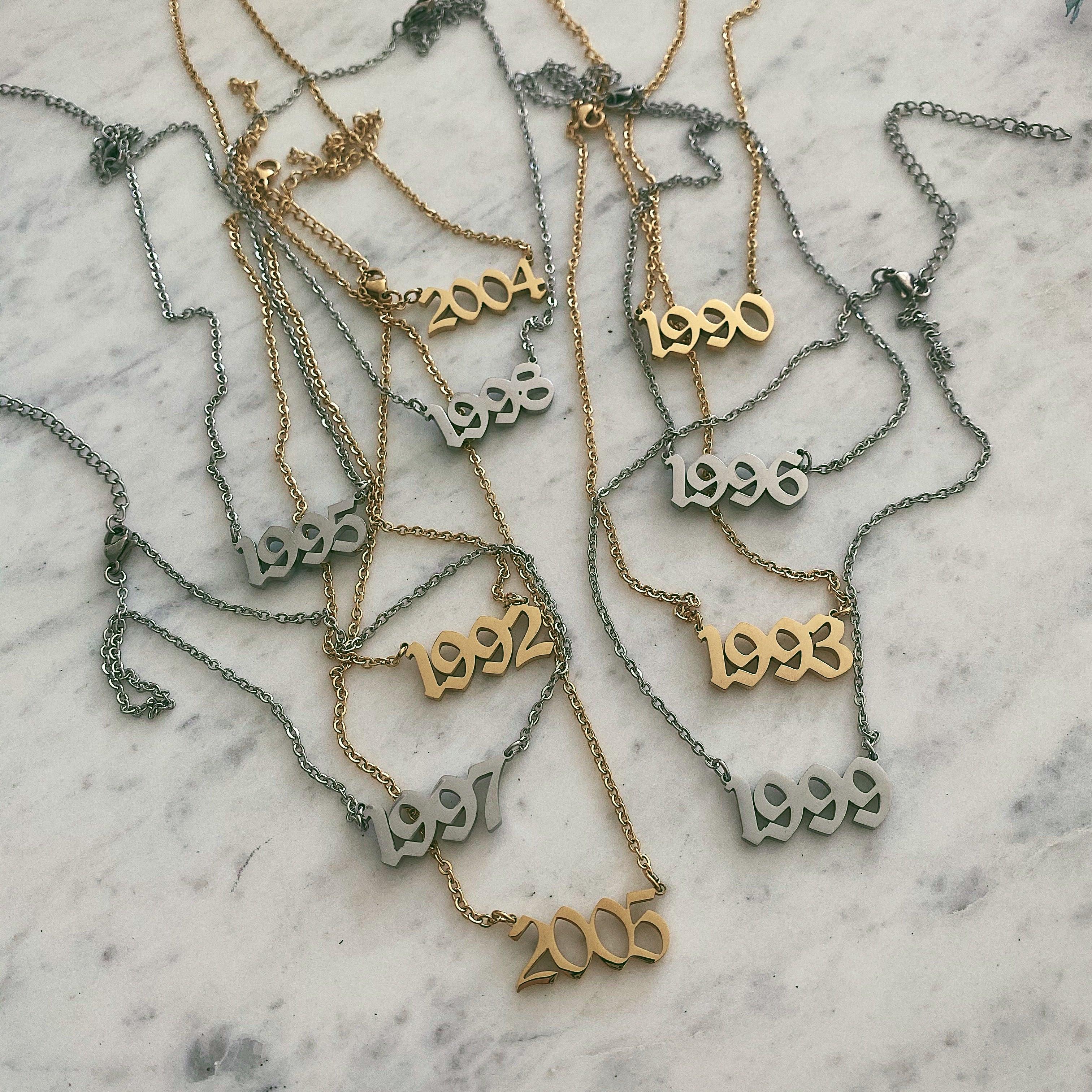 Script Year Choker Necklace - Image 19