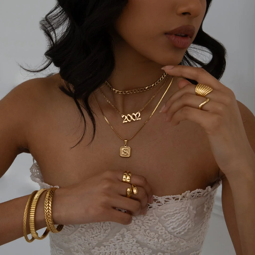 Script Year Choker Necklace - Image 3