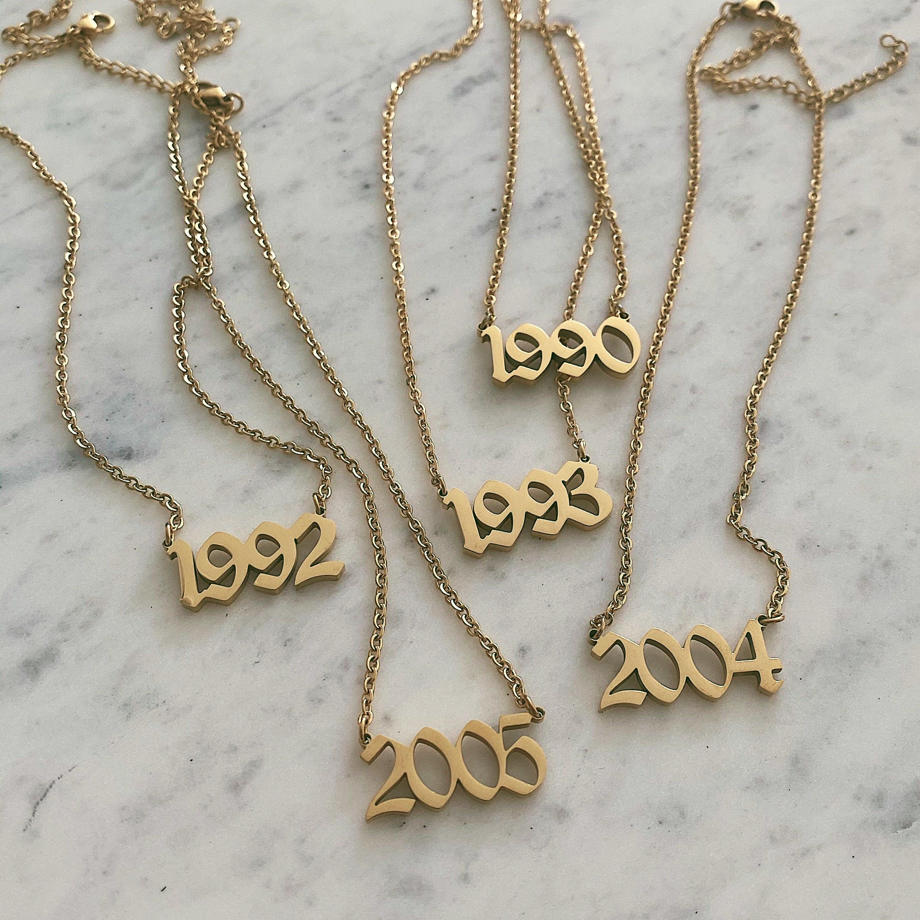 Script Year Choker Necklace - Image 9